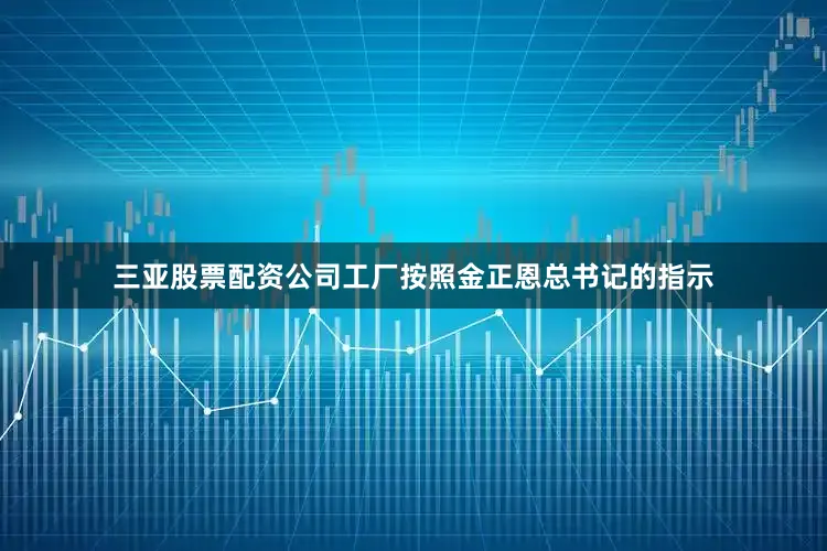 三亚股票配资公司工厂按照金正恩总书记的指示